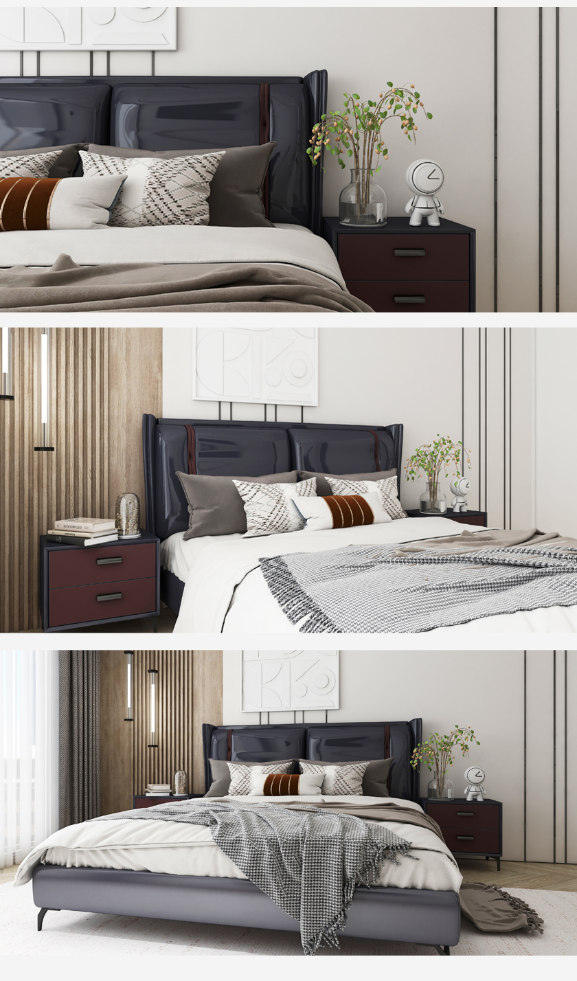 现代简约床JY-9051