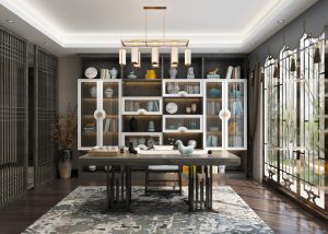 极简新中式书柜