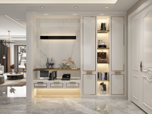 极简轻奢玄关柜